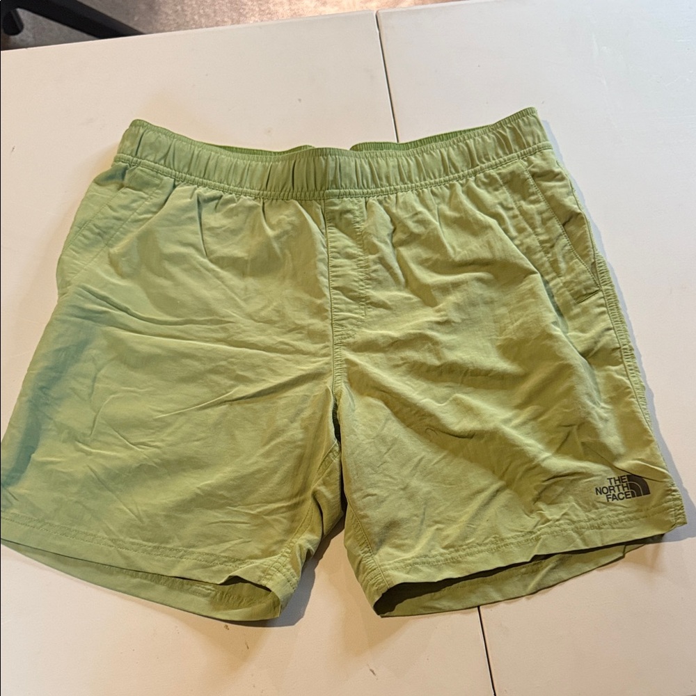The North Face mens Light Green Athletic Swim Shorts